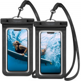 Cumpara ieftin Husa universala pentru telefon (set 2), Spigen Waterproof Case A601, Black