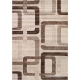 Covor Model Daffi 13151-130, Marime 50 x 80 cm, Crem, Maro, Inaltime Fir 6 mm, Antialergic, Polipropilena, Living, Dormitor, Sufragerie, Birou