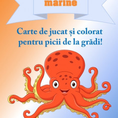 Animale marine. Carte de jucat si colorat pentru picii de la gradi!