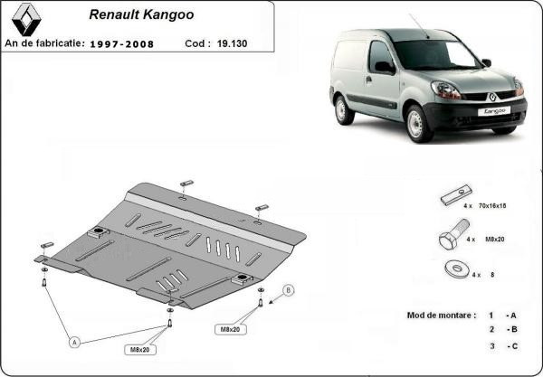 Scut motor metalic Renault Kangoo 1997-2008