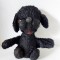 Caine vechi vintage, anii 60, 23 cm, plush tip mohair, colectie,