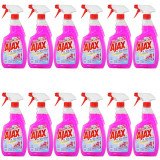 12 x Ajax Flowers Bouquet, Solutie pentru curatat geamuri, 12 x 500ml