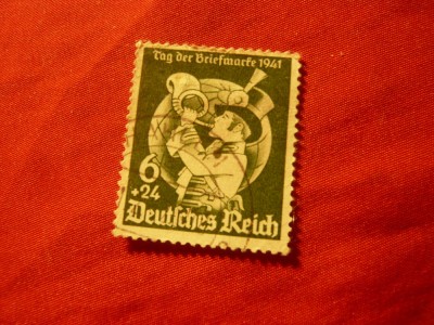 Serie Germania 1941 Ziua Marcii Postale , 1 val. stampilata foto