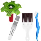Kit perii dure pentru curatare vaporizatoare aer conditionat, radiatoare auto, schimbatoare caldura centrale termice in condesare si grile aerisire