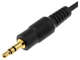 Cablu Stereo Jack 3,5mm Aurit 0,8m Negru