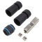 Conector adaptor ecranat 8p8c negru