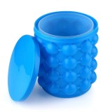 Cumpara ieftin Frapiera Silicon 2 in 1 cu Forma Cuburi Gheata Ice Cube Maker Genie, 120 Cuburi, Portabila, Albastru