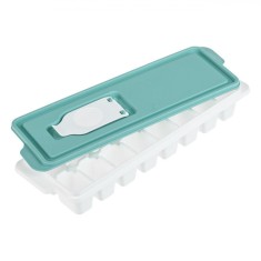 Tavă Cuburi Gheață, Model 1965, Capacitate 16 Cuburi, Culoare Alb/Verde Menta, Plastic, Capac Deschidere Fără Scurgeri