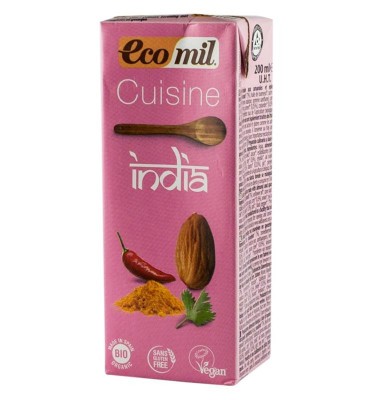 Crema Vegetala de Gatit pe Baza de Migdale Bio Gust Indian Ecomil 200ml foto