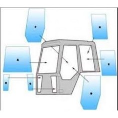 Geam inferior fata cabina patrata Tractor U445 BL71