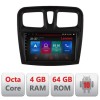 Navigatie Dacia Sandero 2012-2020 var B Android radio gps internet Octa Core 4+64 LTE kit-sandero-variantb+EDT CarStore Technology
