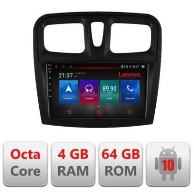 Navigatie Dacia Sandero 2012-2020 var B Android radio gps internet Octa Core 4+64 LTE kit-sandero-variantb+EDT CarStore Technology foto