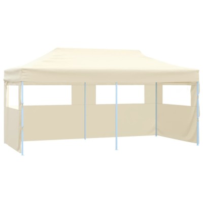 vidaXL Cort de petrecere pliabil cu 4 pereți, crem, 3 x 6 m, oțel foto
