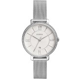Ceas dama, Fossil, Jacqueline, argintiu, bratara milaneza inox, data