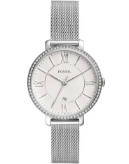 Ceas dama, Fossil, Jacqueline, argintiu, bratara milaneza inox, data foto