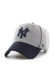 47 brand șapcă MLB New York Yankees culoarea gri, cu imprimeu, B-BRKCU17WIS-GYA