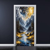 Folie imprimata color pentru decor usa, dimensiune 200 x 90cm, model: avx-dr18, AVEX