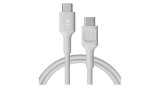 Cablu Greencell PowerFlex Silicon USB-C 1.2m 100W &Icirc;ncărcare Rapidă PD Alb