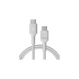 Cablu Greencell PowerFlex Silicon USB-C 1.2m 100W &Icirc;ncărcare Rapidă PD Alb
