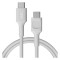 Cablu Greencell PowerFlex Silicon USB-C 1.2m 100W &Icirc;ncărcare Rapidă PD Alb