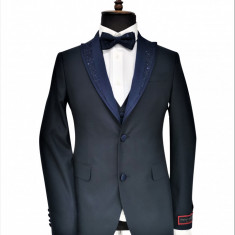 Smoking slim fit Wayne indigo (Marime: EU/54)