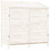 Sopron de gradina, alb, 102x52x112 cm, lemn masiv de brad