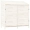 Sopron de gradina, alb, 102x52x112 cm, lemn masiv de brad