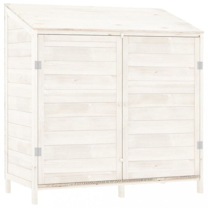 Sopron de gradina, alb, 102x52x112 cm, lemn masiv de brad