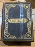 Biblia / Biblie veche , 1877, engleza , 6 kg, coperta piele