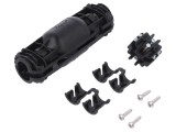 Mufă cu Gel RELICON Poliamidă IP68 Neagră 100mm x 24mm