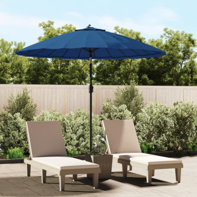 vidaXL Umbrelă de soare de exterior, st&amp;acirc;lp aluminiu, azuriu, 270 cm 47311 foto