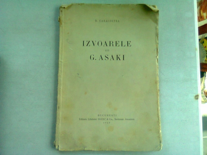 IZVOARELE LUI G. ASAKI - D. CARACOSTEA