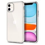 Husa Plastic - TPU Spigen Ultra Hybrid Crystal Clear pentru Apple iPhone 11, Transparenta 076CS27185