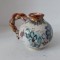 Vas ceramic, ulcior mic cu cioc si toarta rasucita, vaza, hand-made, marcat 422, rustic, 10cm inaltime x cca 10 cm diametru max