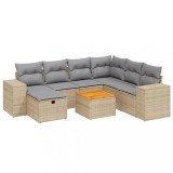Cumpara ieftin Patio Sofa Set 8-Locuri Amestec de bej si gri deschis