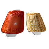 Set 2 Platouri Cuptor Termorezistente Cyrax, Portocalii, Vase Gatit, Tavi Servire