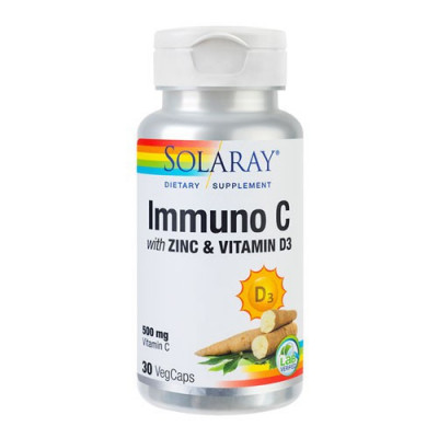 Immuno C plus Zinc si Vitamina D3, 30cps, Solaray foto