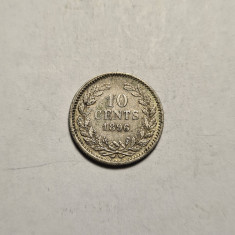 Olanda 10 Cents Centi 1896 Piesa Frumoasa de Colectie