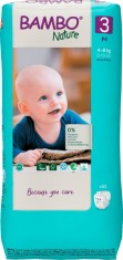 Scutece Ecolabel Tall Nr. 3 pentru 4-8 kg, 52 bucati, Bambo Nature
