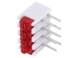 LED Roșu 4 Diode 20mA Lentilă Difuză