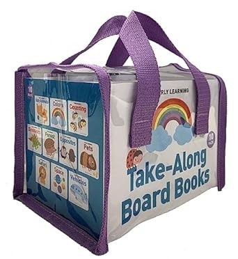 Early Learning Take Along Board Books Set Of 10 In Case Childrens Library, - Editura Lake Press foto