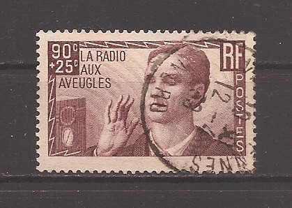 Franta 1938 - Timbru de caritate - Pentru orbi, Stampilat (vezi descrierea)