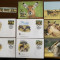 guineea bissau - serie 4 timbre MNH, 4 FDC, 4 maxime, fauna wwf