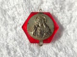 CUTIE ISUS HRISTOS de colectie 1900 SPANIA hexagonala ROSIE manopera EXCEPTIONAL