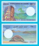 Insulele Comore (p#13) 2.500 Francs 1997 UNC &#039;Localnică&#039; serie: 04444691