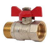 Robinet de trecere cu bila Remer 368MF34, filet exterior-interior, maner fluture