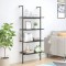 vidaXL Raft sprijinit, cu 4 niveluri, negru, 64x35x152,5 cm 336384