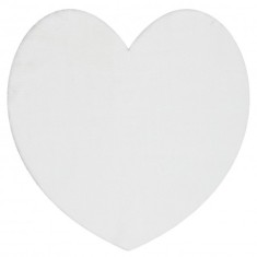 Covor lavabil modern SHAPE 3105 inima shaggy - fildeş, antiderapant, 80x80 cm