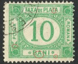 EROARE TAXA DE PLATA - 1898 - Fil. PR POZITIA 1, Stampilat