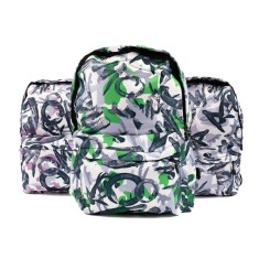Ghiozdan pentru scoala model Grafitti,1 compartiment,3 buunare,textil,diverse culori,32x14x42 cm
